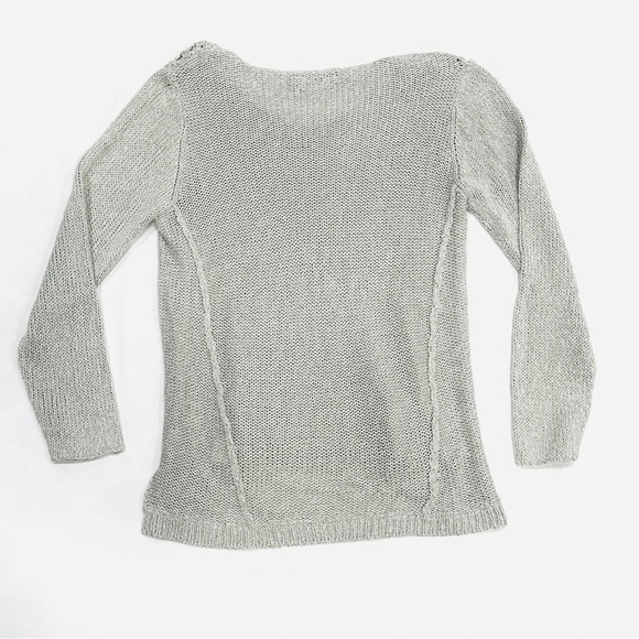 NWOT RDI Grey Multi Weave High Low Sweater - Picture 4 of 5